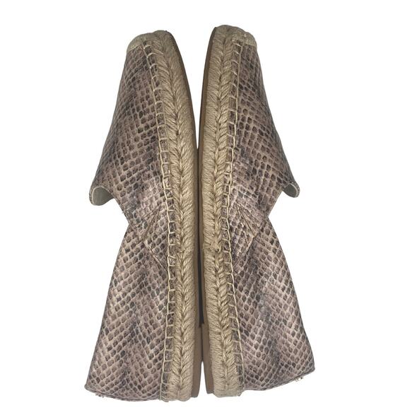 Sam Edelman Kesia Sesame Leather Espadrille Rounded Toe Slip On Loafers Size 9.5 - Picture 3 of 7